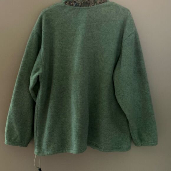 Vintage LL Bean Fleece Pullover Freeport Woman’s XL Green - Picture 7 of 7